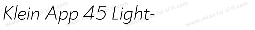 Klein App 45 Light字体转换